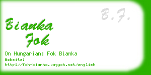 bianka fok business card